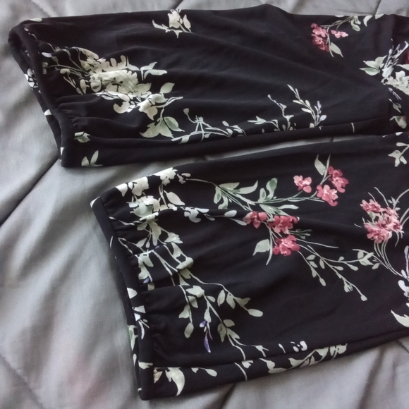 Ralph Lauren Black Floral 3/4 Length Sleeves Midi Sheath Dress Flower Pattern - Picture 12 of 16